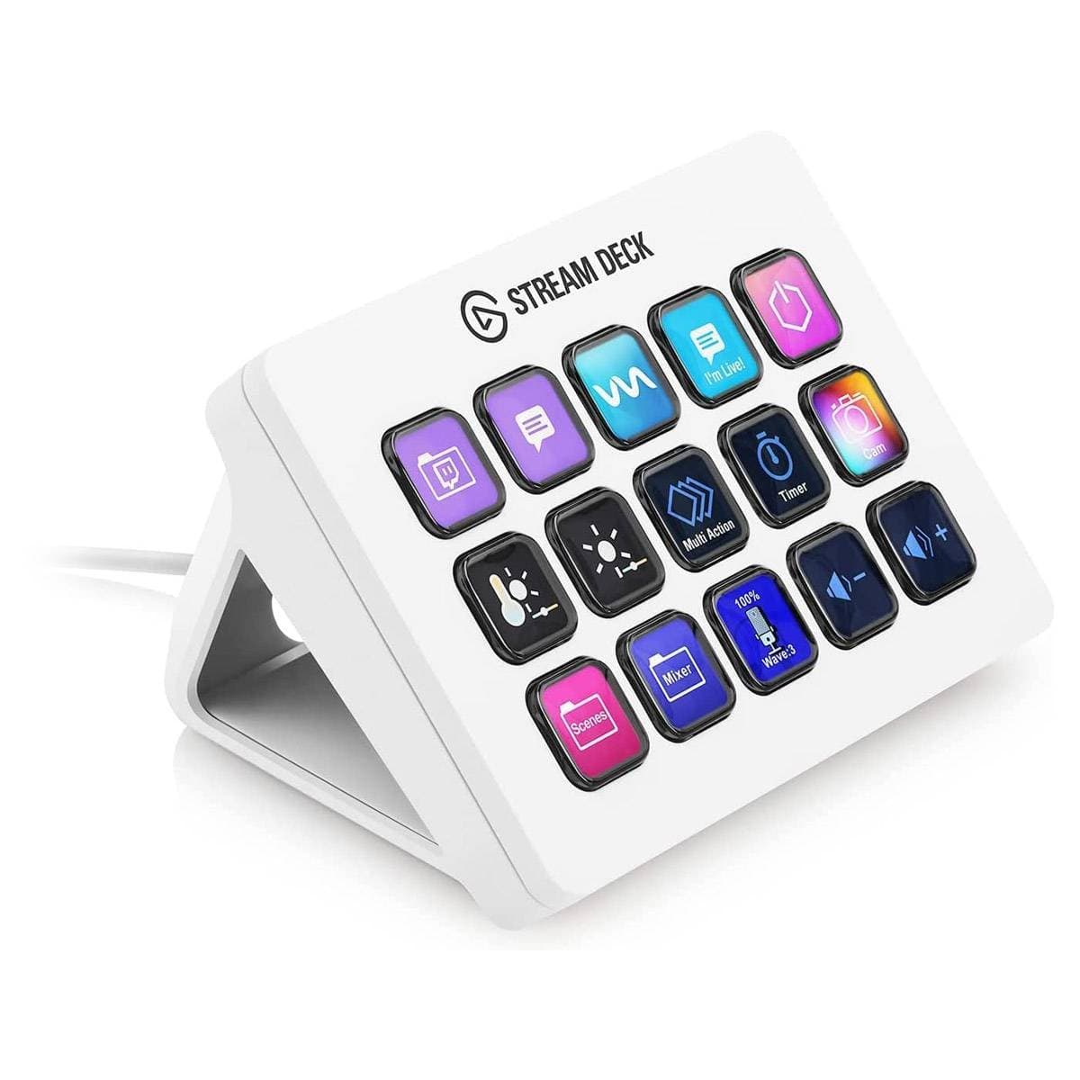 Control Deck Elgato Stream Deck MK.2 | 15 Teclas Personalizáveis | USB 2.0 Type-C | Windows e Mac | Branco