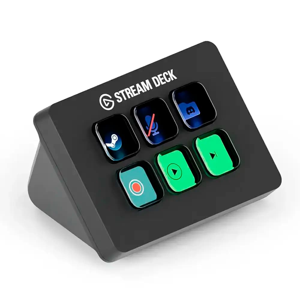 Control Deck Elgato Stream Deck Mini | 6 Teclas Personalizáveis | USB 2.0 Type-A | Windows e Mac | Preto