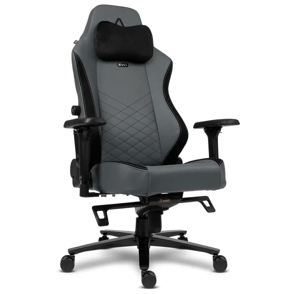 Cadeira Gaming Alpha Gamer Alegra Evo PU Leather Titanium Grey