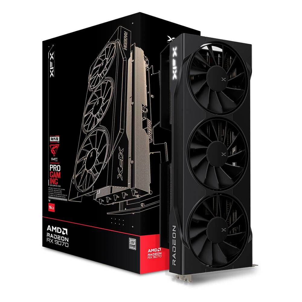 Placa Gráfica XFX AMD Radeon RX 9070 "RDNA 4" Swift OC Triple Fan Gaming 16GB GDDR6
