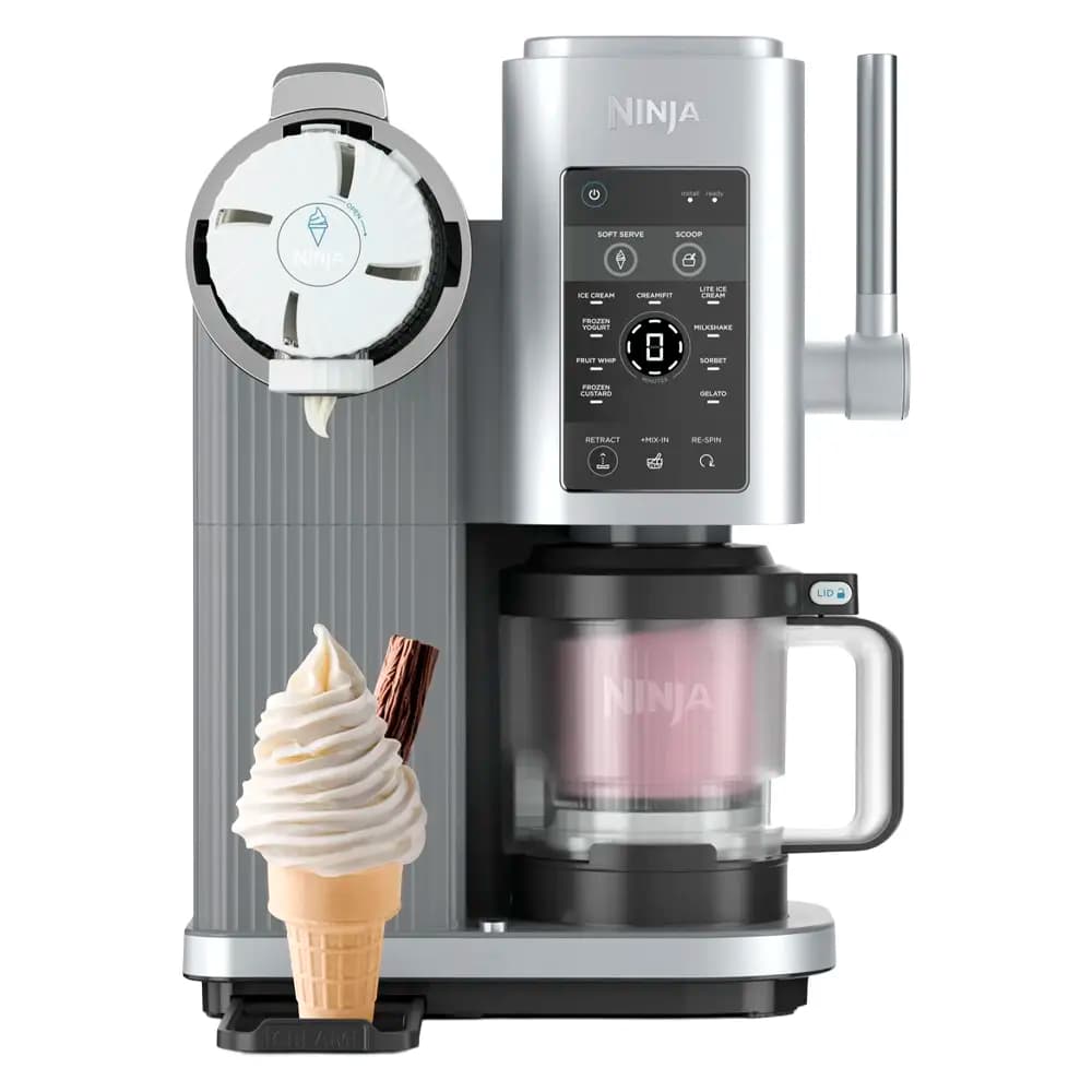 Máquina de Fazer Gelados Ninja NC701EU CREAMi Scoop & Swirl 480ml 13 Programas Cinzenta