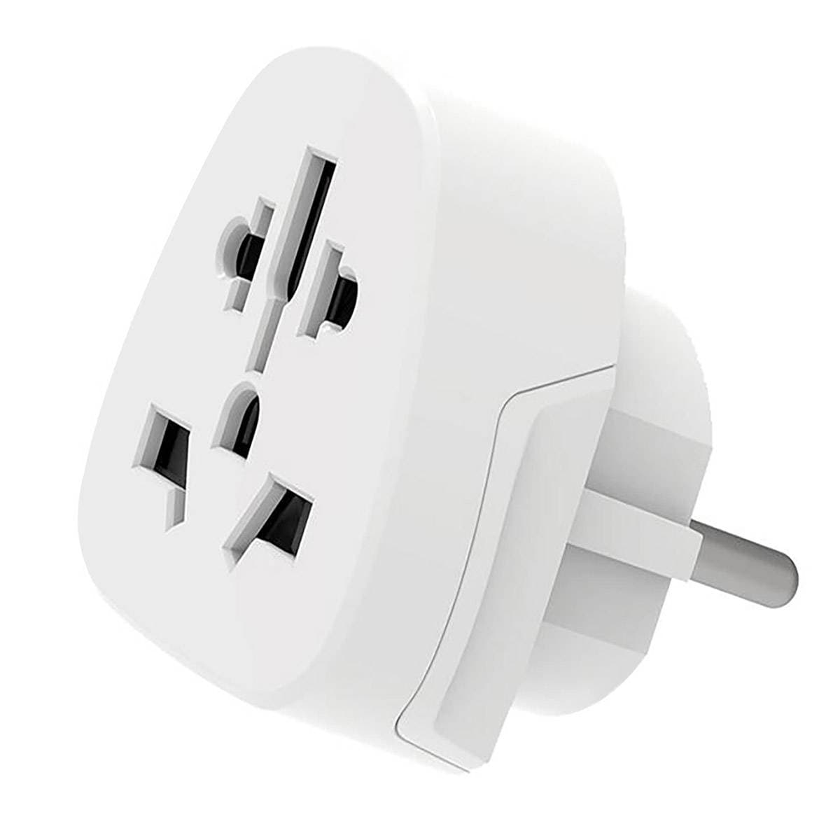 Adaptador de Viagem Ewent EW1480 Universal de UK/USA/AUS para Europa (Schuko) Branco