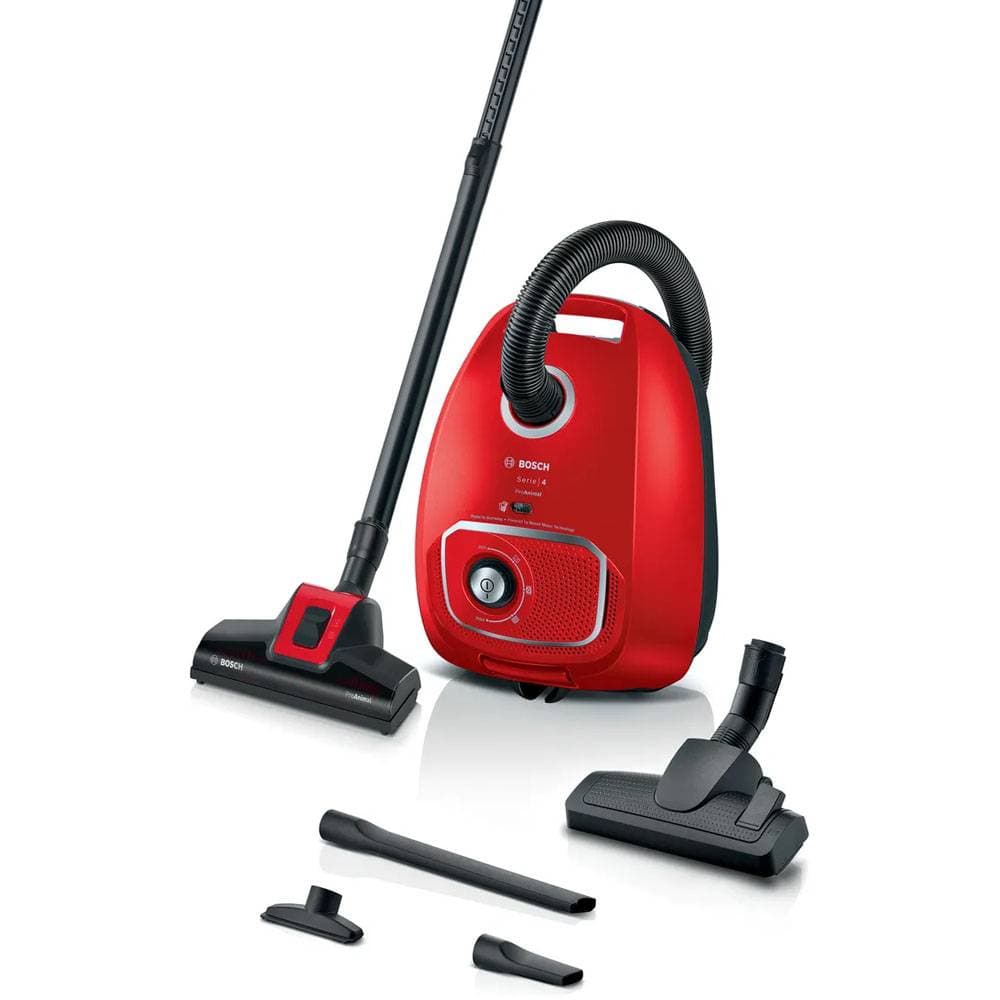 Aspirador com Saco Bosch BGB41PET1 Serie 4 ProAnimal 700W Vermelho