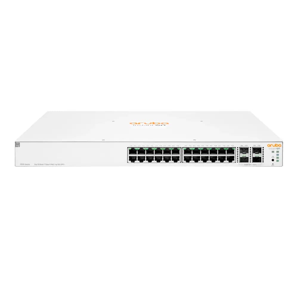 Switch de Rede HPE Aruba Instant On 1930 24 Portas Gigabit (4x PoE) + 4 Portas SFP+ (10GbE) Managed