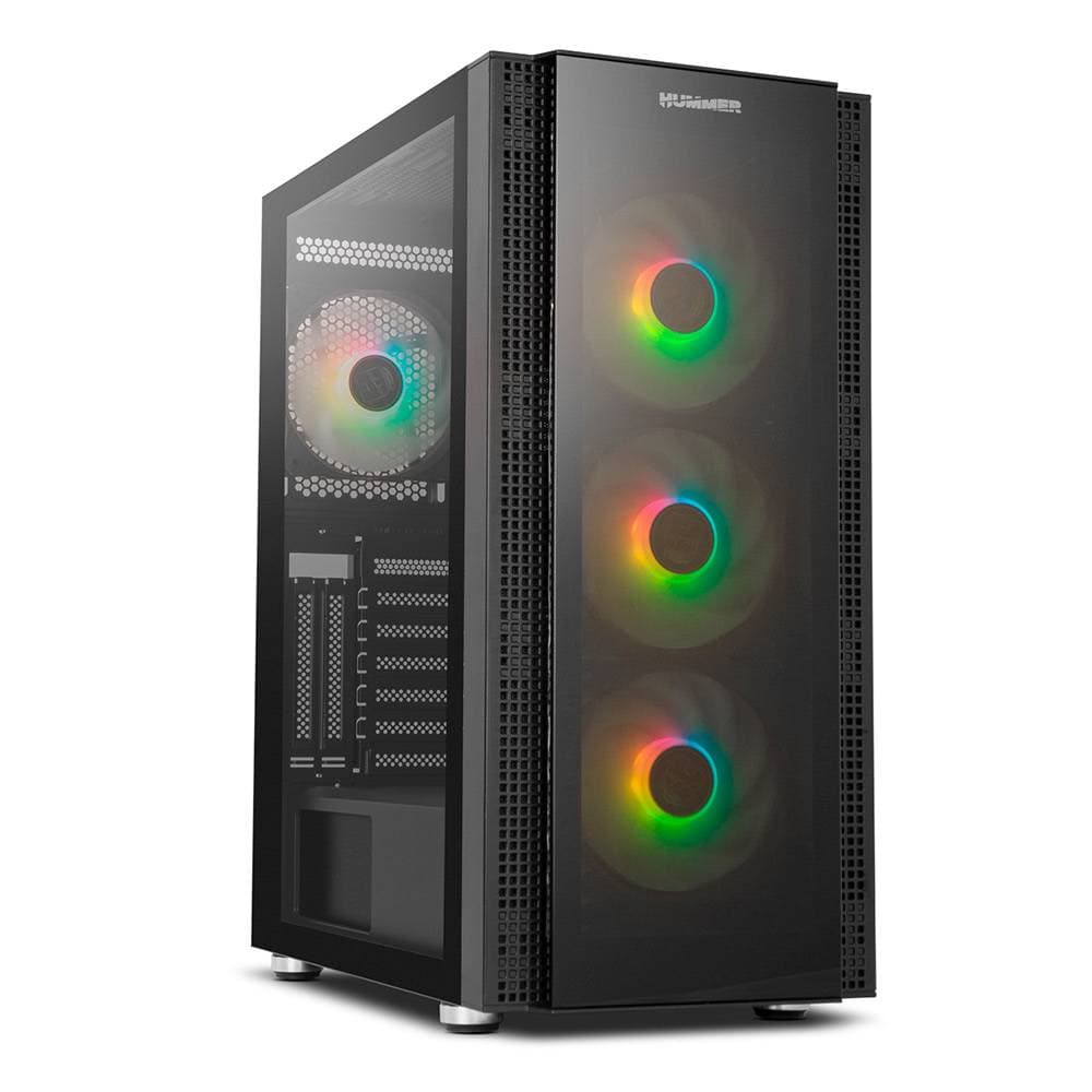 Caixa Extended-ATX Nox Hummer Horus Tempered Glass ARGB Preta