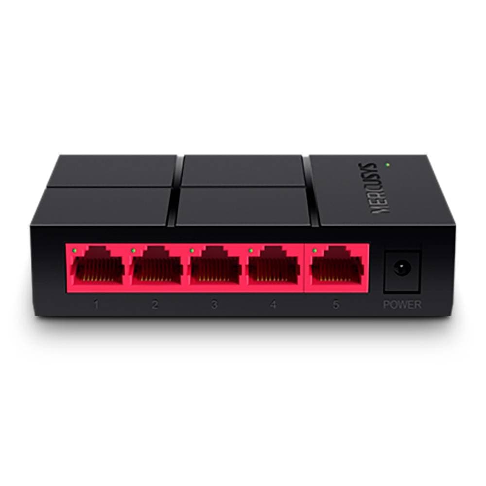 Switch de Rede Mercusys MS105G Mini 5 Portas Gigabit (10/100/1000 Mbps) UnManaged