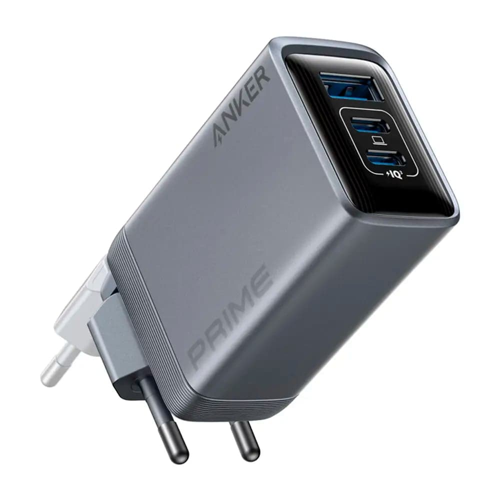 Carregador Anker Prime Charger GaN Dual USB-C + USB-A  PD 100W Cinza
