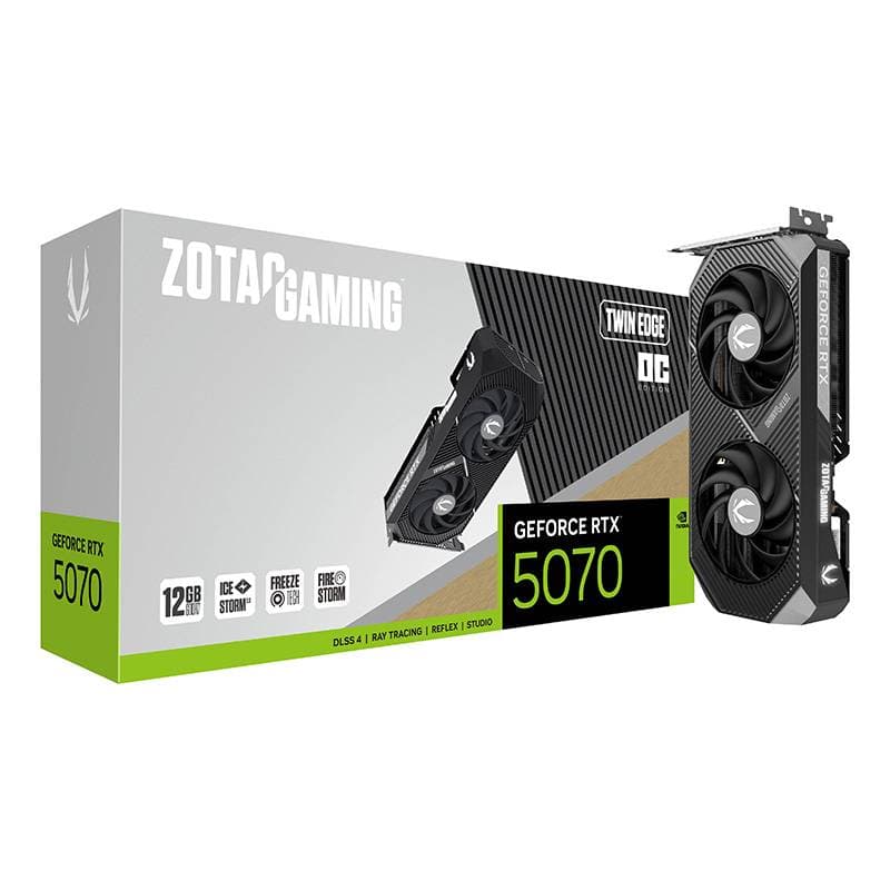 Placa Gráfica Zotac Gaming NVIDIA GeForce RTX 5070 "Blackwell" Twin Edge OC 12GB GDDR7 DLSS4