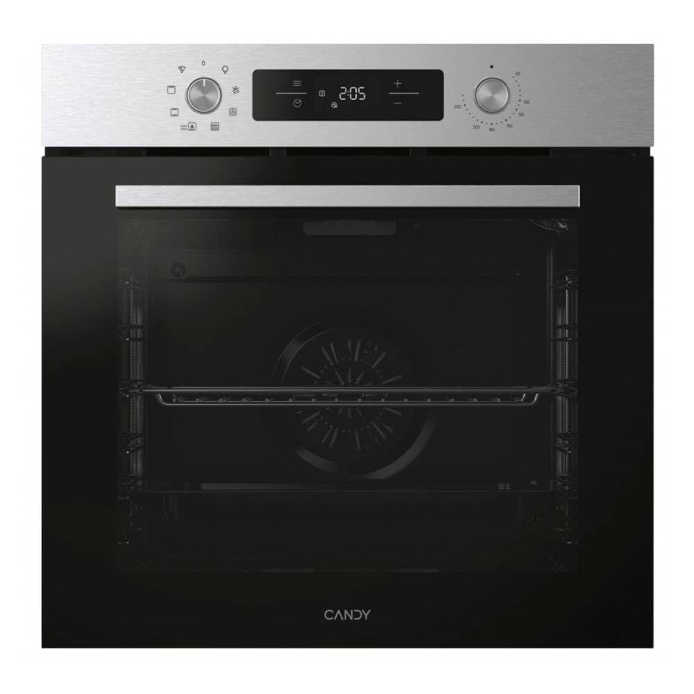 Forno Elétrico de Encastre Candy CA6NP3T3HTX AquaActiva 78L A+ Vidro Preto com Aro Inox
