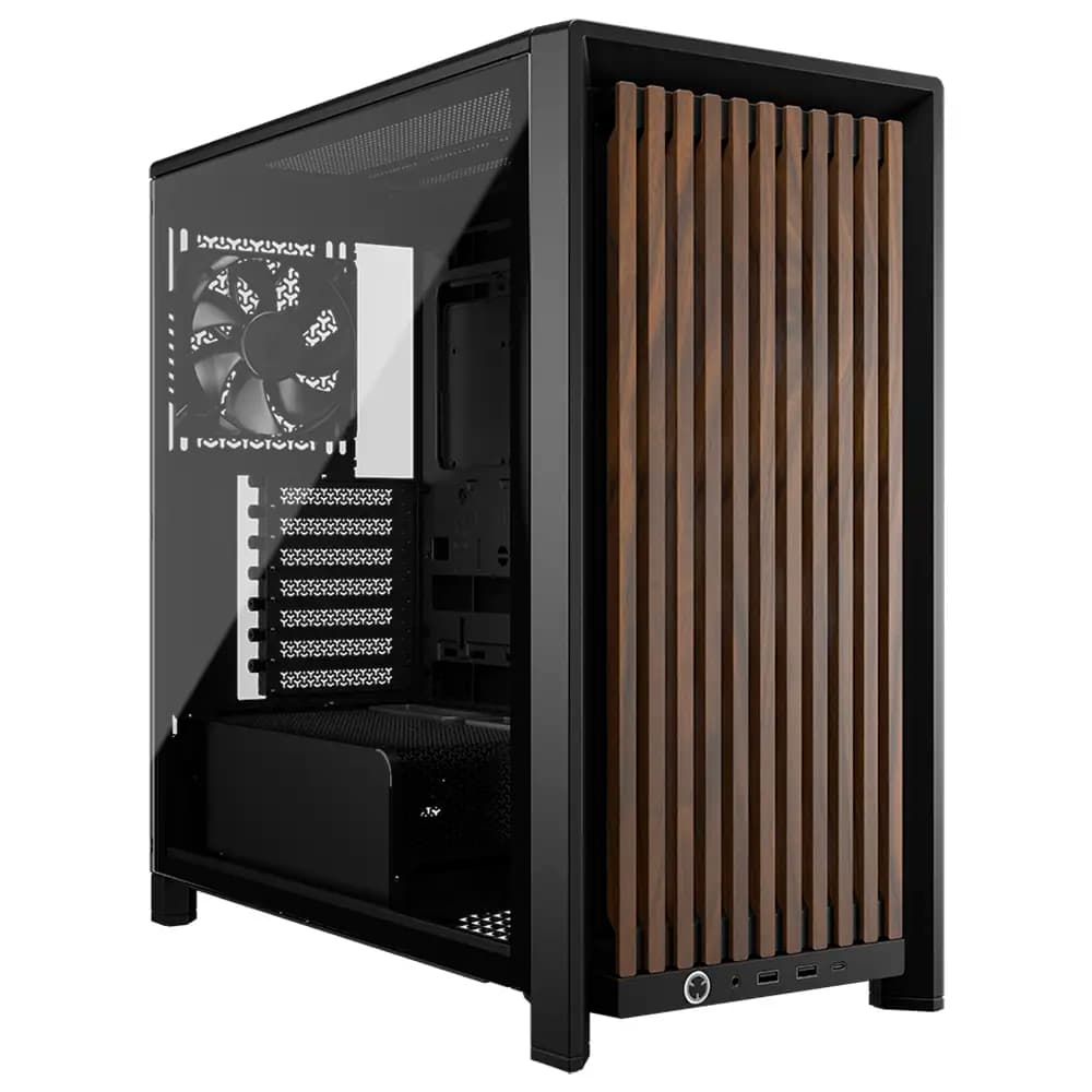 Caixa Extended-ATX Corsair Frame 4000D Wood RS Tempered Glass Preta
