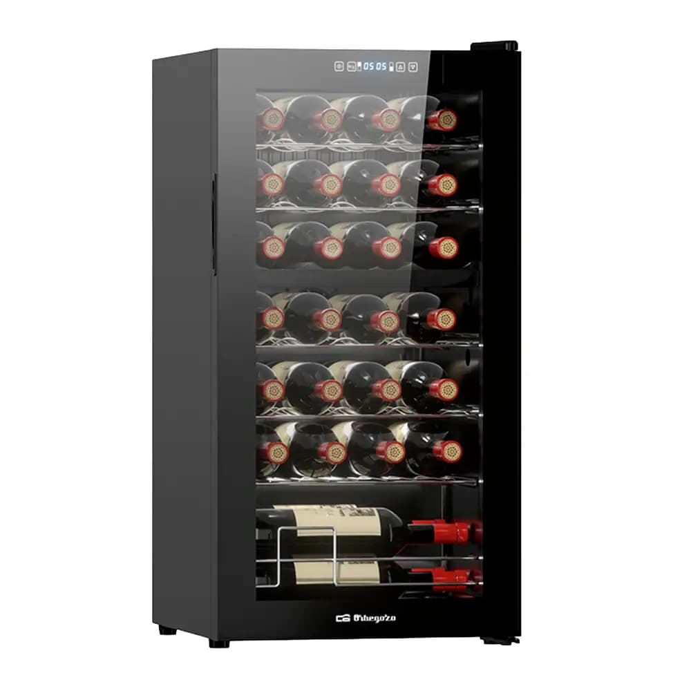 Cave de Vinhos Orbegozo VCO 2850 Black Compressor (28 Garrafas) G Preta