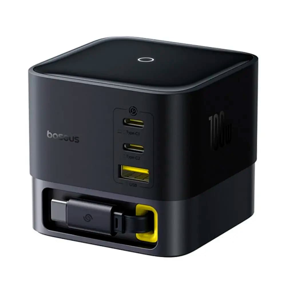 Carregador Baseus Super GaN Desktop Charger 3x USB-C + USB-A 100W Cosmic Black
