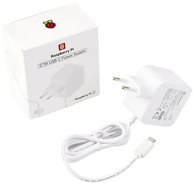 Adaptador de Alimentação Oficial Raspberry Pi USB-C PD (240VAC-5.1VDC) 5A 27W Branco para Raspberry Pi (SC1152)