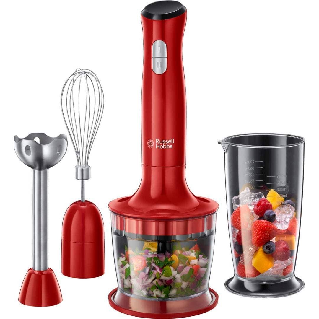 Varinha Mágica Russell Hobbs Desire 3 em 1 Hand Blender 500W Vermelha