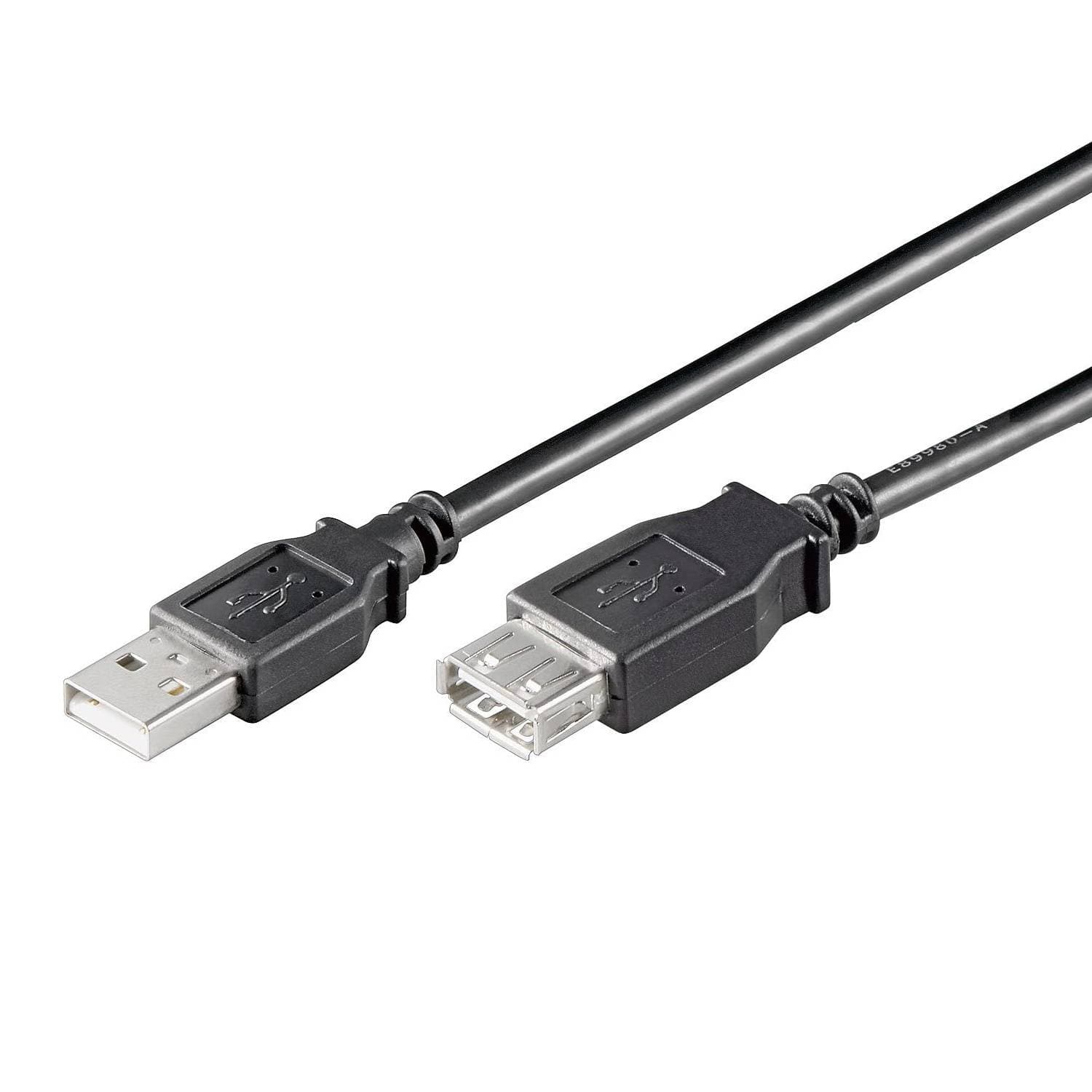 Cabo Ewent EC1065 USB 2.0 Type-A Macho para USB Type-A Fêmea AWG30 1m Preto