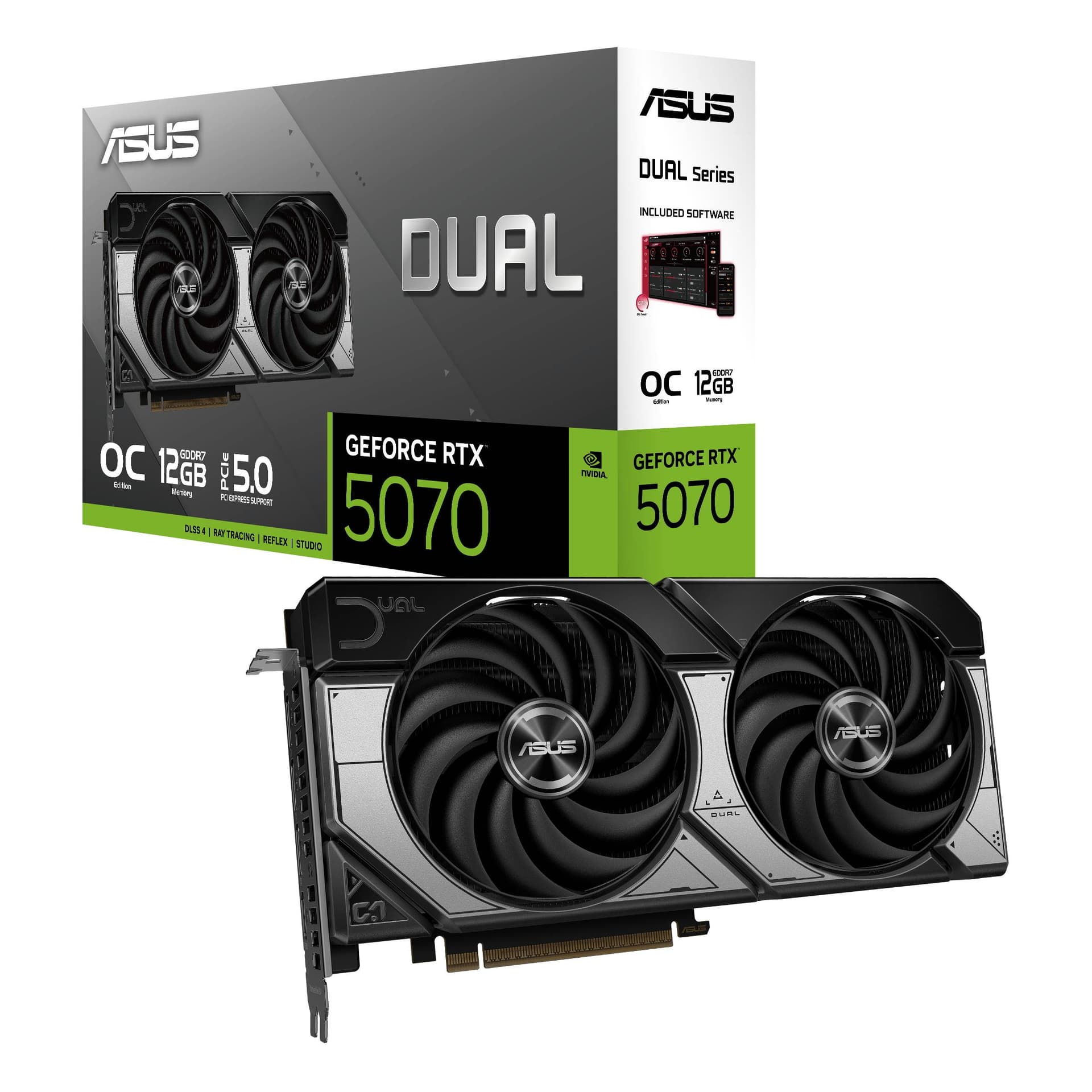 Placa Gráfica Asus NVIDIA GeForce RTX 5070 "Blackwell" Dual OC 12GB GDDR7 DLSS4