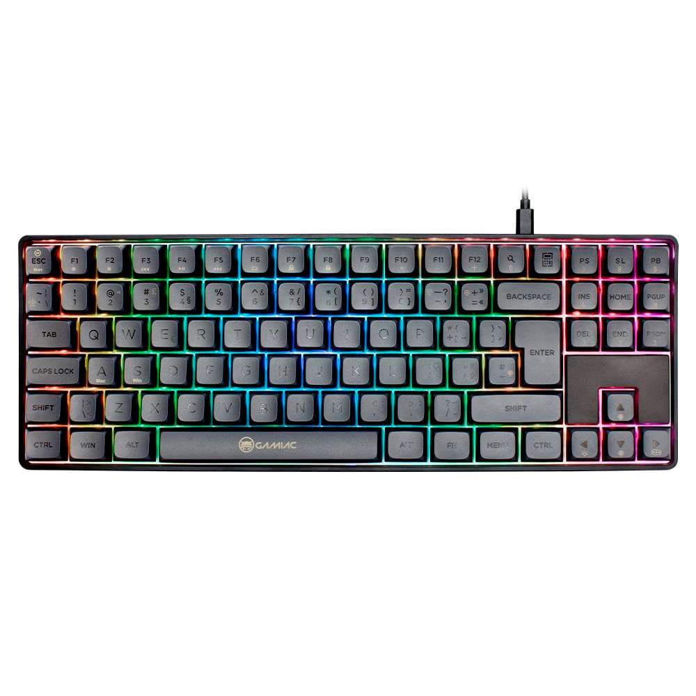 Teclado Mecânico Gamiac TKL90G Gaming PT Kailh Red Preto/Cinzento