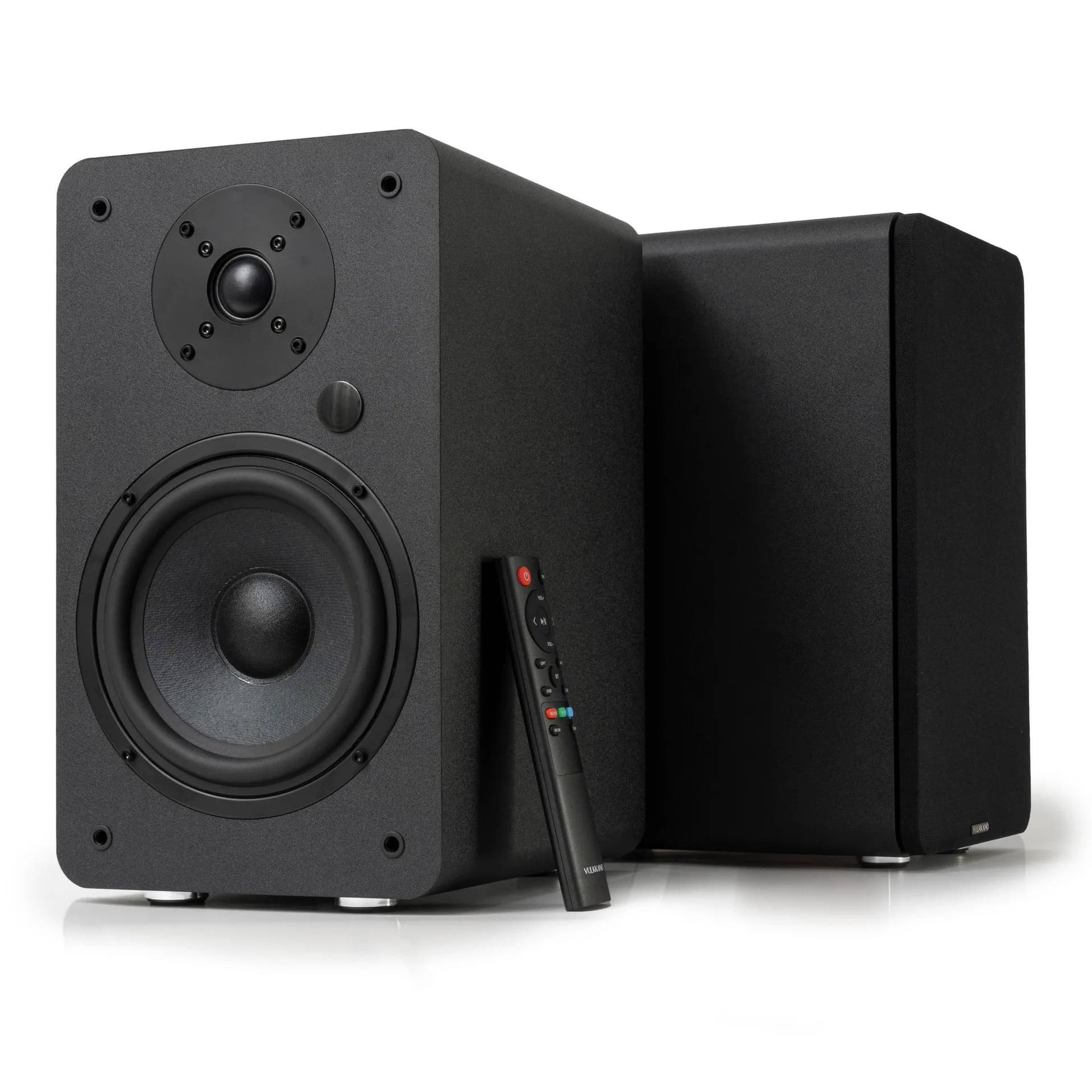 Colunas Hi-Fi Vulkkano A6 ARC Studio 2.0 Bluetooth HDMI ARC 120W RMS Pretas