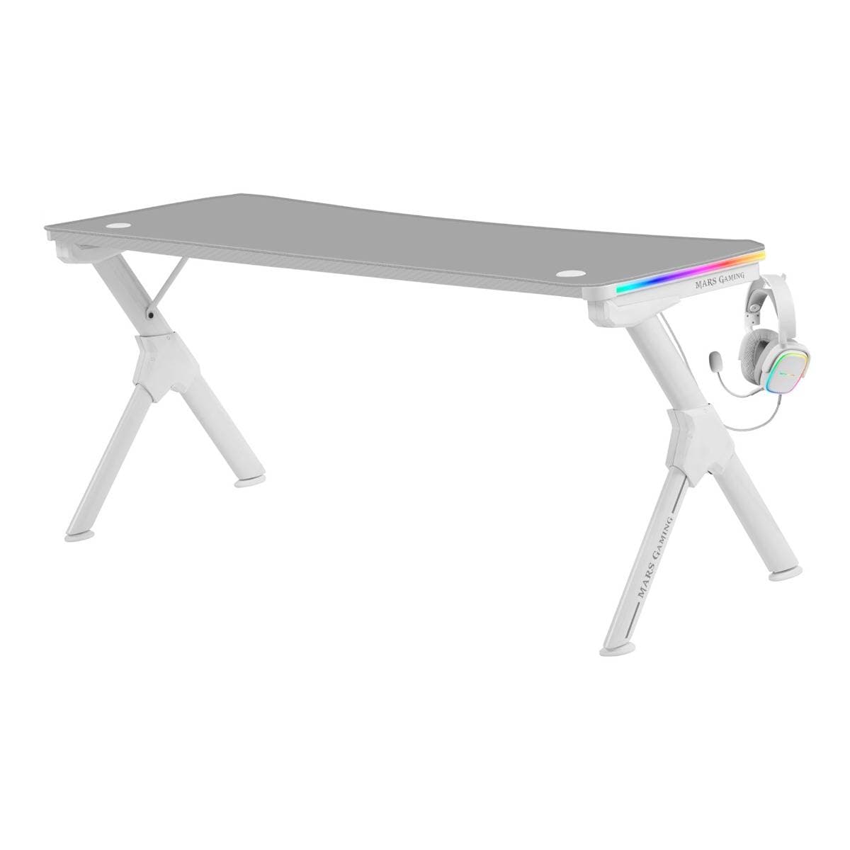 Secretária Gaming Mars Gaming MGDXLRGB Branca