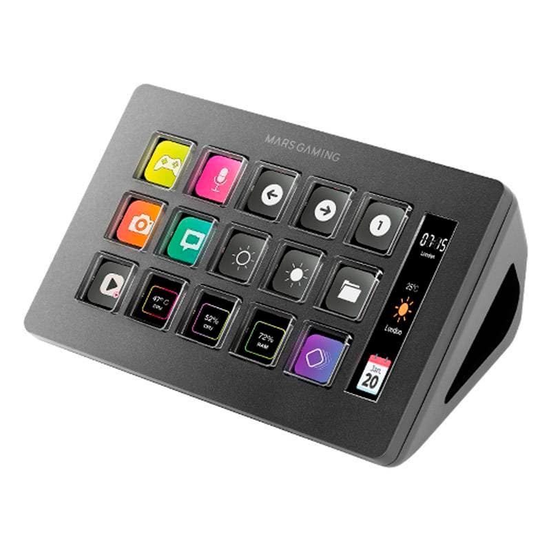 Control Deck Mars Gaming MSD-ONE | 15 Teclas Personalizáveis | LCD Display | USB-C | Windows e Mac | Preto