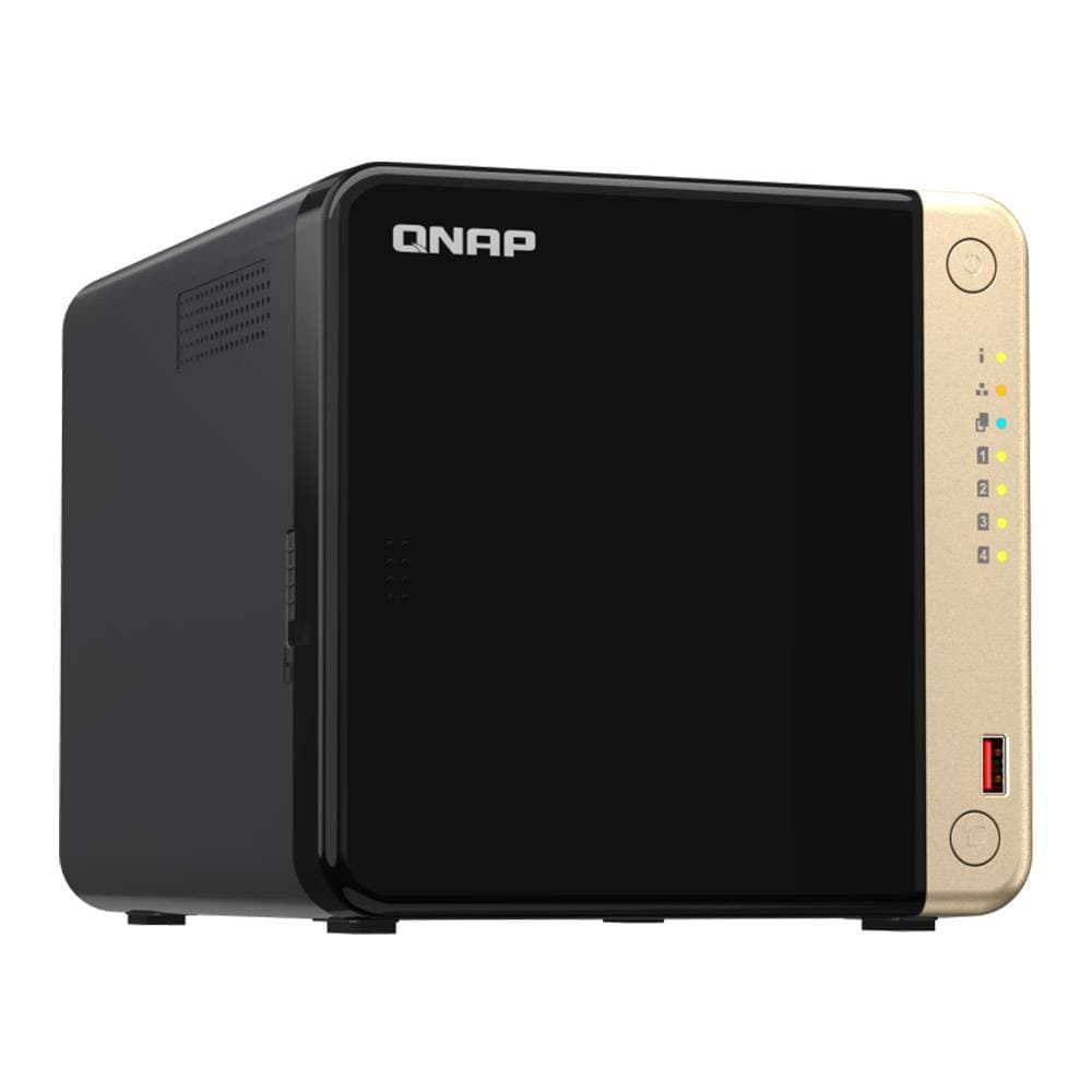 NAS Qnap TS-464 | 4 Baías | CPU 4-Core Intel Celeron N5095 | RAM 8GB DDR4 | Preto
