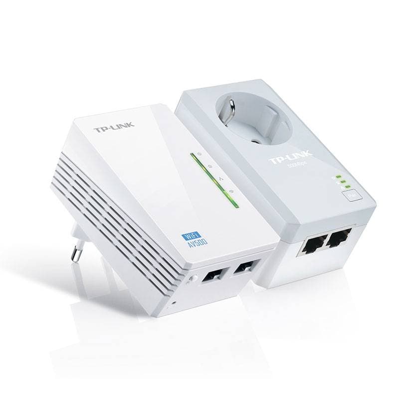 Kit Adaptador Powerline TP-Link TL-WPA4226 KIT AV600 Homeplug AV Fast Ethernet Passthrough Wi-Fi 300Mbps