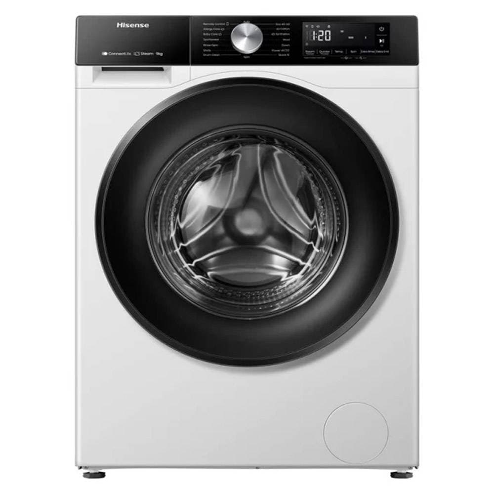 Máquina de Lavar Roupa de Livre Instalação Hisense WF3S9043BW3 9Kg 1400RPM A Branca