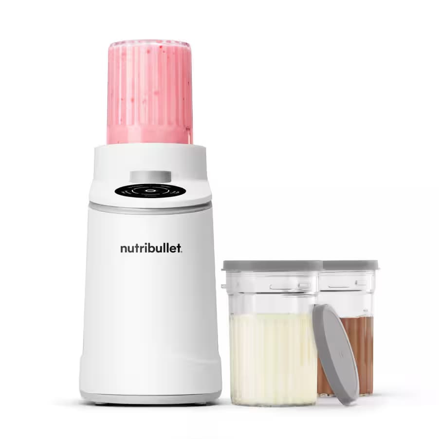 Máquina de Fazer Gelados Nutribullet Chill NBD0503W Ice Cream & Frozen Dessert 3x 0.47L 500W 5 Programas Branca