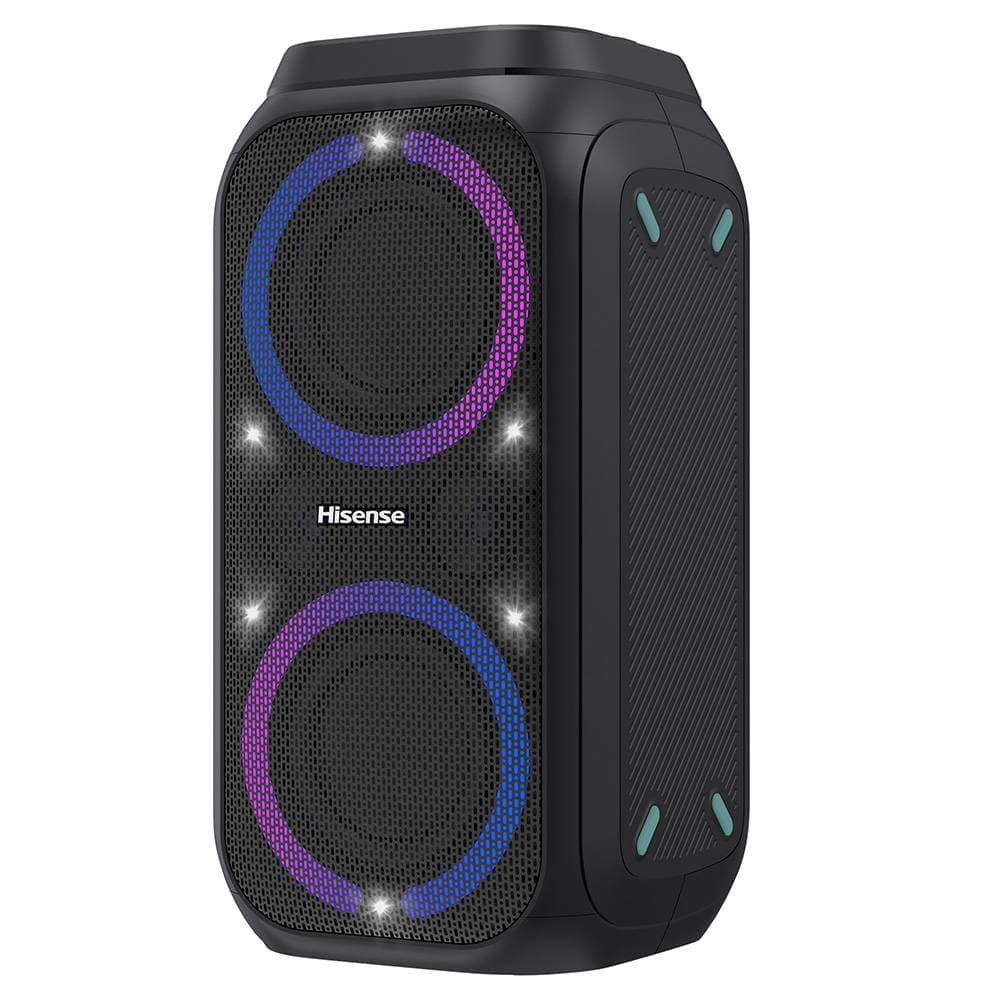 Coluna High-Power Hisense Party Rocket HP160 160W IPX4 c/ Karaoke Preta