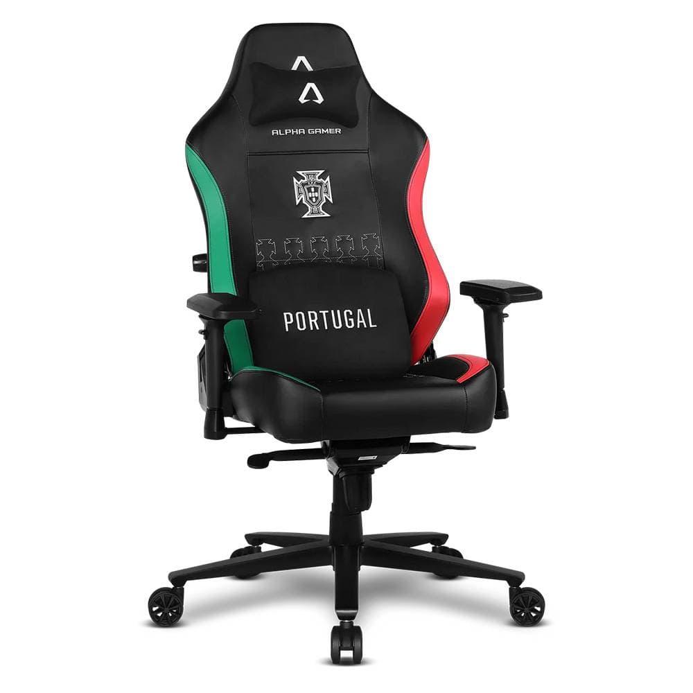 Cadeira Gaming Alpha Gamer Portugal 26 Pele Sintética PU Preta