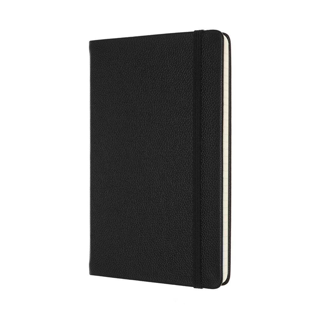 Caderno Grande Pautado Moleskine Clássico em Couro Premium Preto