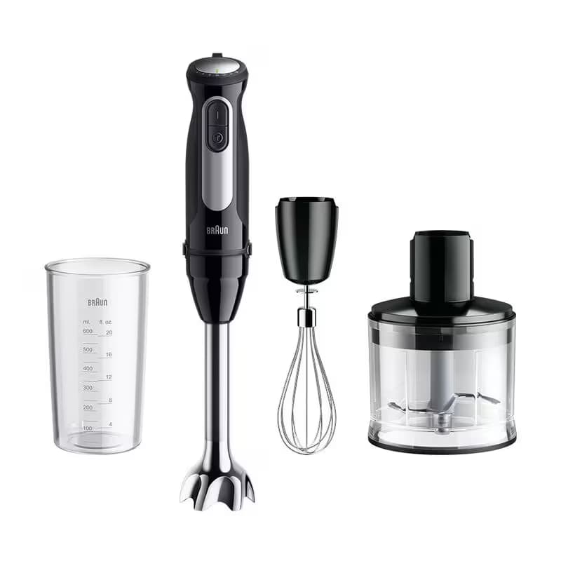 Varinha Mágica Braun MultiQuick 5 Pro Hand Blender MQ 55236 M 1000W Preta + 4 Acessórios