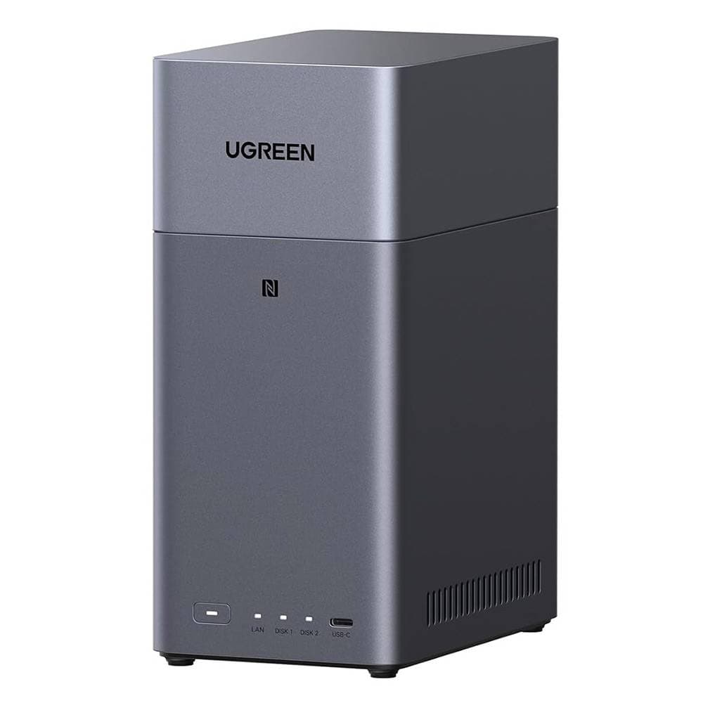 NAS UGREEN NASync DH2300 | 2 Baías | CPU Rockchip RK3576 | eMMC 32GB | RAM 4GB | 2x SATA | LAN 1x 1GbE