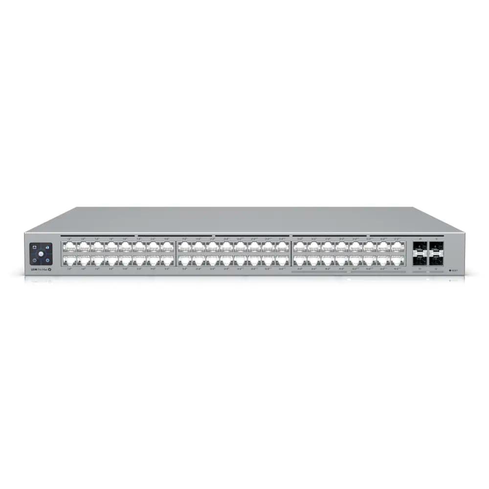 Switch de Rede Ubiquiti UniFi Pro Max 48 Portas 2.5GbE Managed PoE + 2x SFP+ Rack
