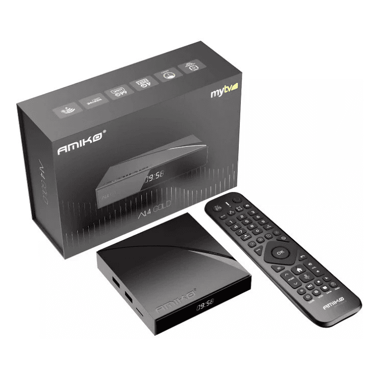 Box IPTV Android OTT Amiko A14 Gold 4GB/64GB 4K 2160p MyTV 3
