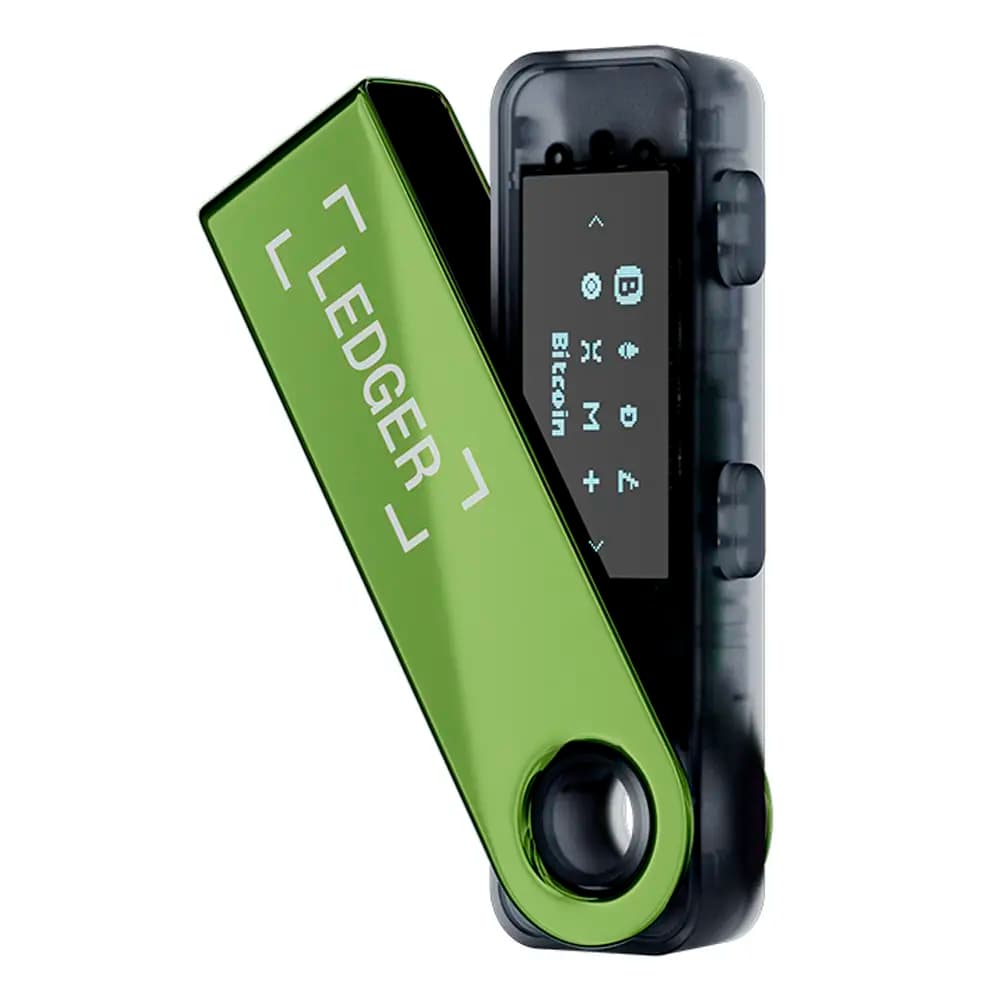 Carteira Ledger Nano S Plus USB-C Crypto Hardware Wallet Oxidate Green