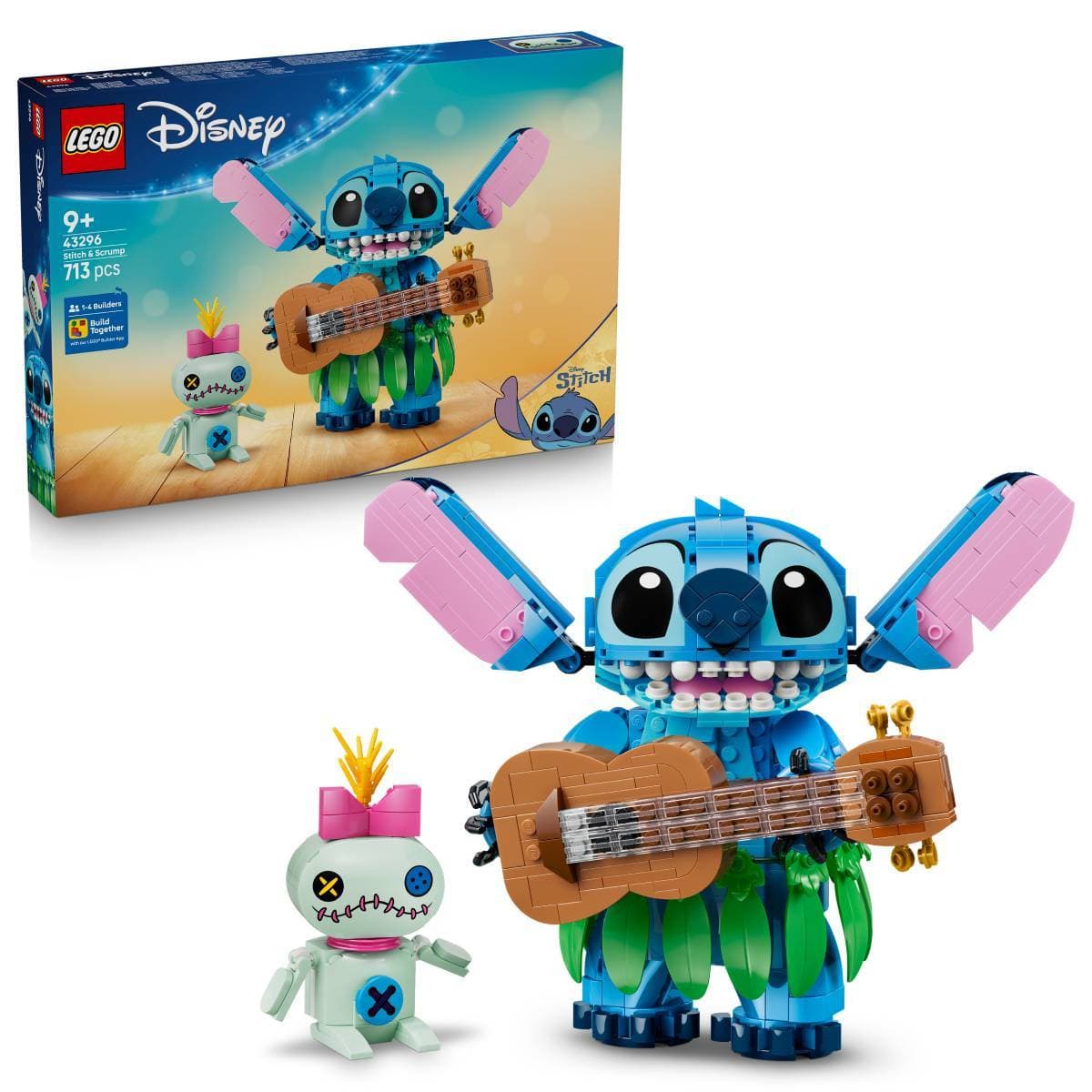 LEGO Disney: Stitch e Scrump | Idades 9+ | 713 Peças | Item 43296