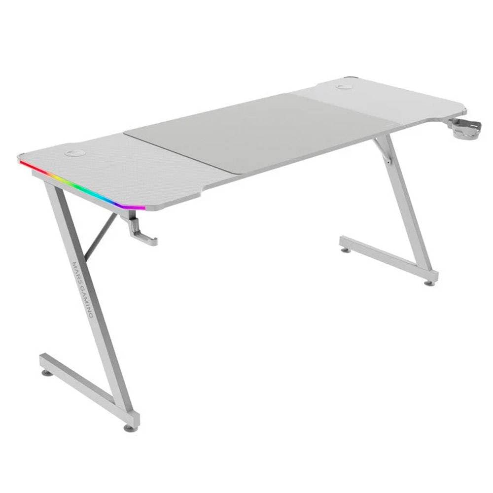 Secretária Gaming Mars Gaming MGD-X160RGB (160x60cm) ARGB Branca