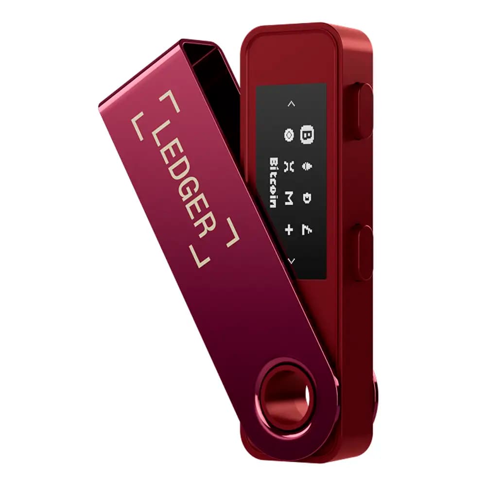 Carteira Ledger Nano S Plus USB-C Crypto Hardware Wallet Crimson Magenta