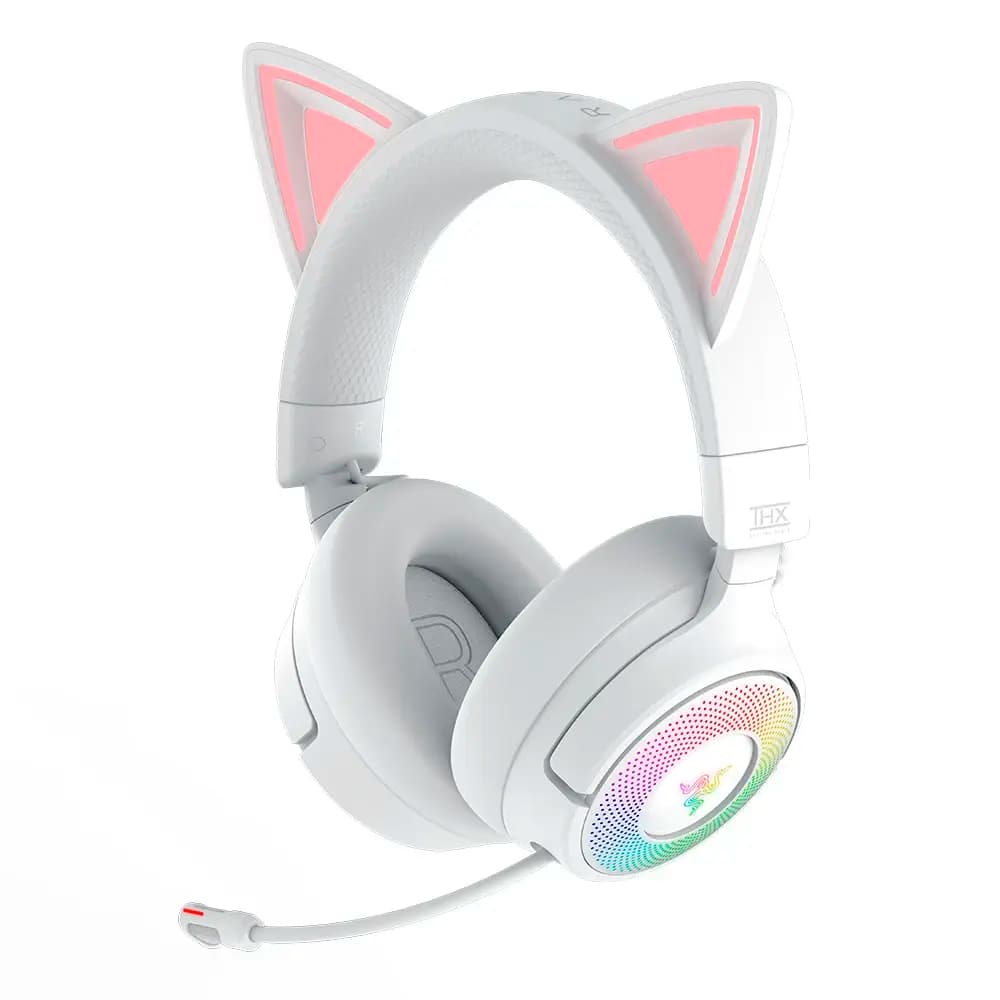 Headset Razer Kraken Kitty V3 Pro Wireless/Bluetooth Branco