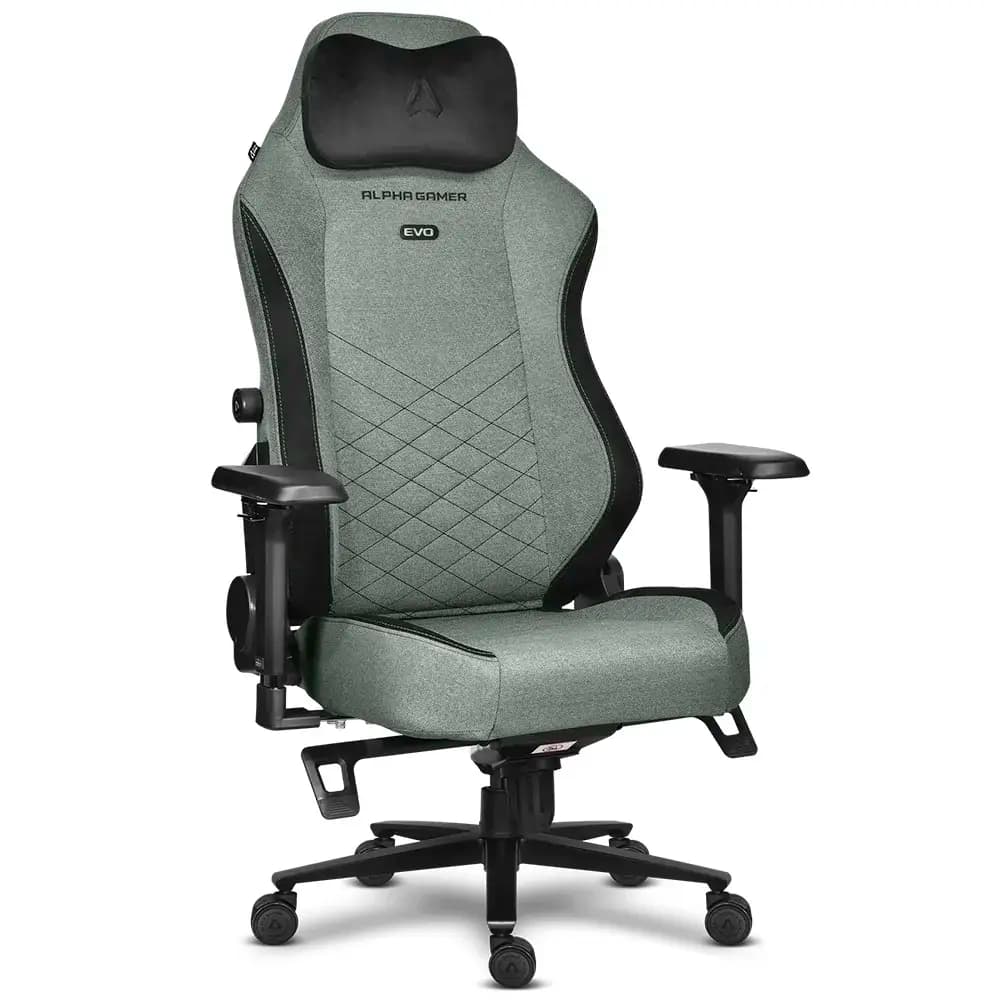 Cadeira Gaming Alpha Gamer Alegra Evo Fabric Sage Green