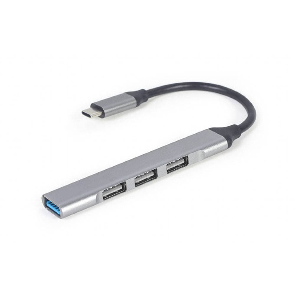 Hub USB-C Gembird UHB-CM-U3P1U2P3-03 3 Portas USB 2.0 + 1 Porta USB 3.1 Cinza