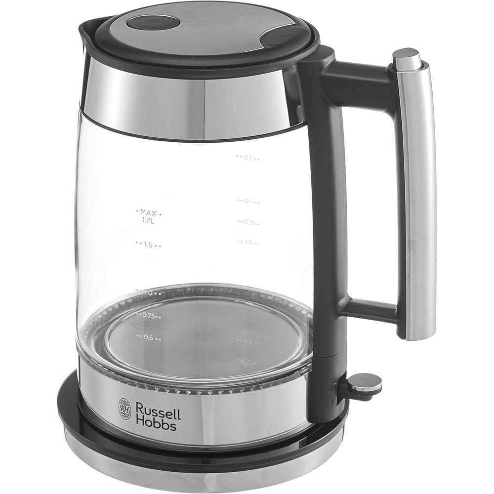 Jarro Elétrico Russell Hobbs Elegance 1.7 Litros 2200W Litros Vidro/Cinzento