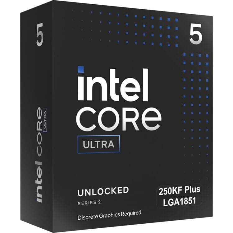 Processador Intel Core Ultra 5 250KF Plus (Series 2) "Arrow Lake Refresh" 18-Core 3.3GHz c/Turbo 5.3GHz 30MB Cache Skt1851