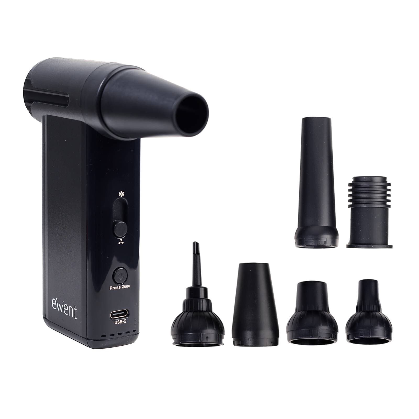 Spray Elétrico Eliminador de Pó Ewent EW5681 Recarregável 5000mAh 130W 130000RPM Preto