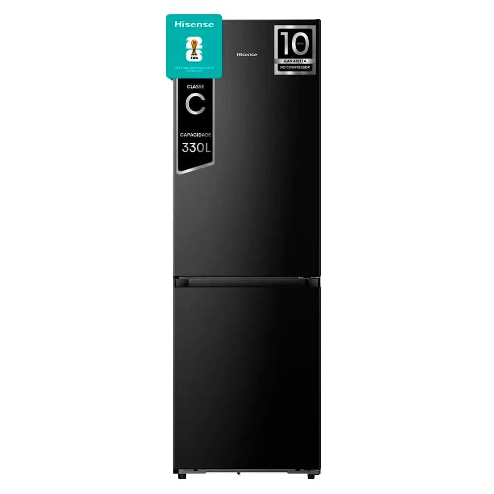 Frigorífico Combinado de Livre Instalação Hisense RB3K330SAFC 330L No Frost C Preto