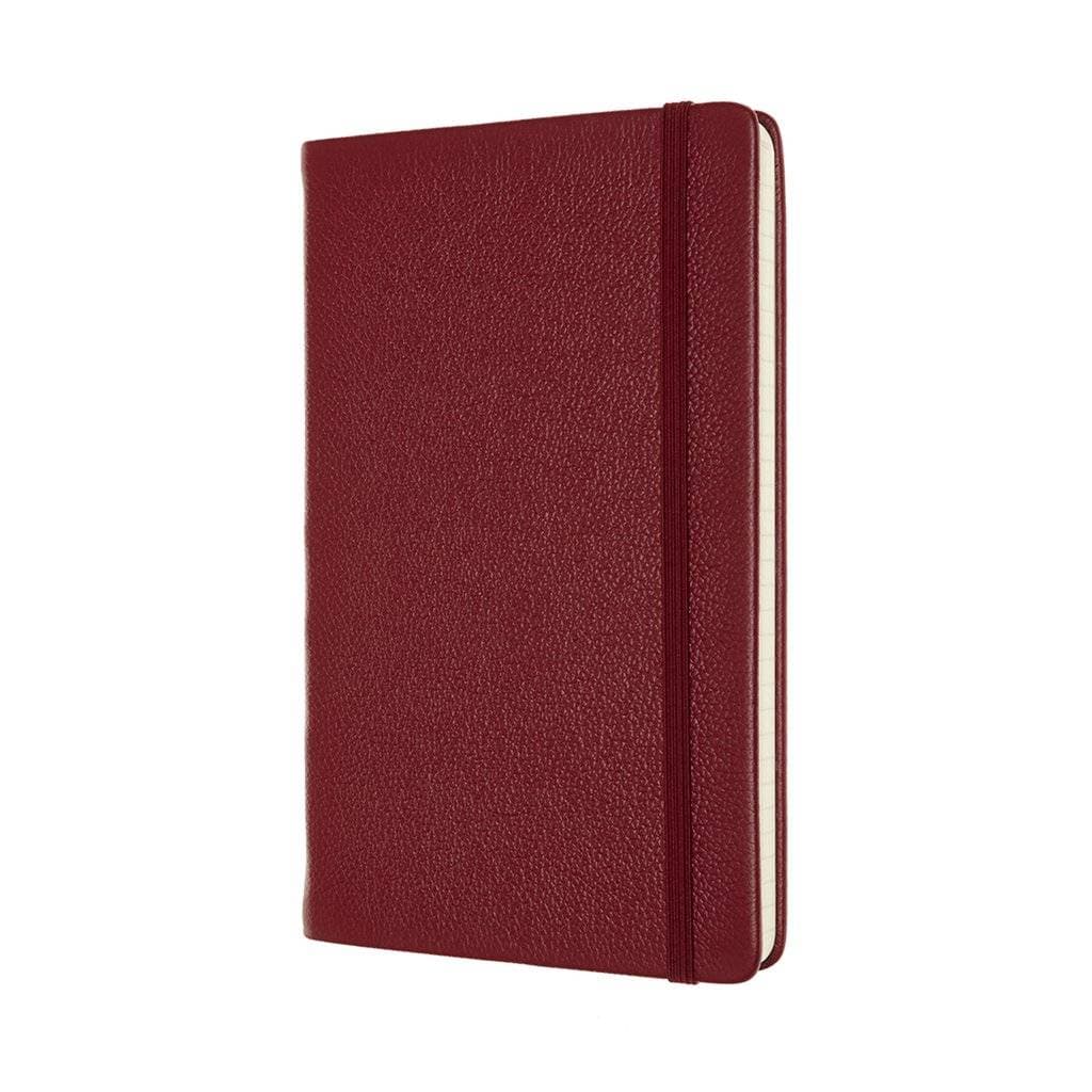 Caderno Grande Pautado Moleskine Clássico em Couro Premium Vermelho