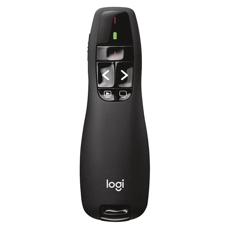 Apresentador Logitech R400 Presenter Wireless Preto com Apontador Laser
