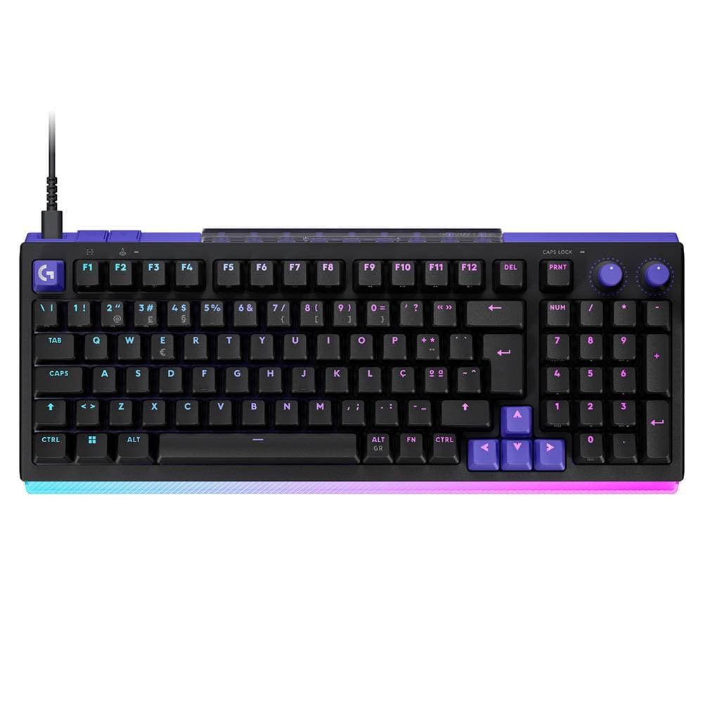 Teclado Analógico/Mecânico Logitech G512 X 98 Dual Swap RGB LIGHTSYNC Wired USB-C Gaming PT Tactile Switches Preto