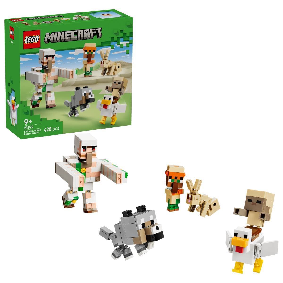 LEGO Minecraft: Ataque no Deserto do Jóquei de Galinha | Idades 9+ | 428 Peças | Item 21592